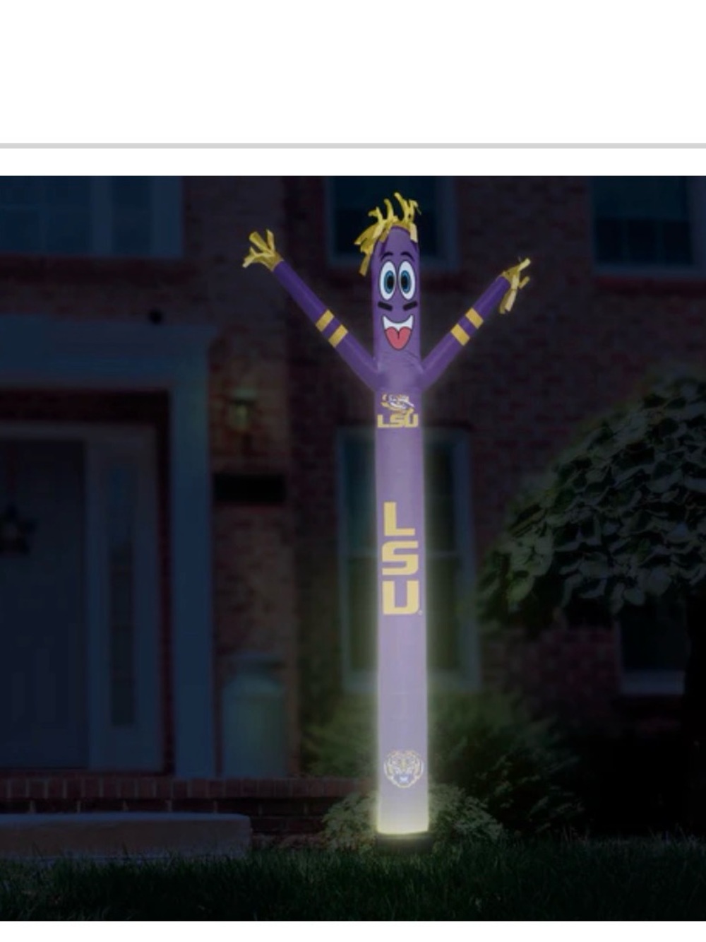 LSU Tigers Inflatable Crazy Sports Fan Tube Man Inflatable LED light - Picture 3 of 11